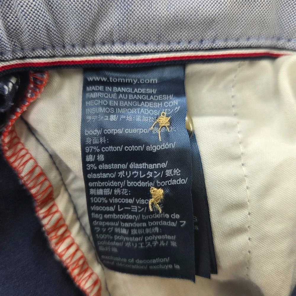 Tommy Hilfiger Men's 36 Navy Blue Lobster Print Preppy Shorts